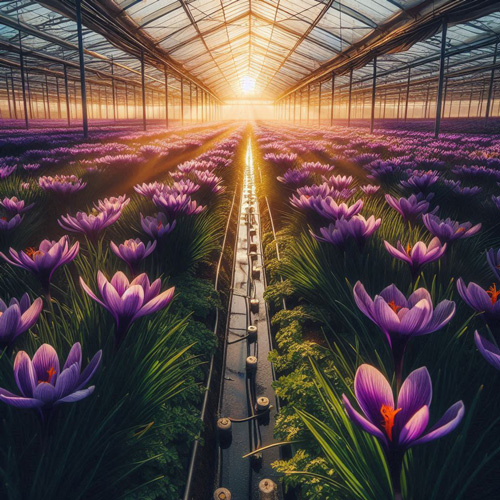 کشت گلخانه‌ای زعفران